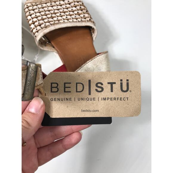 BEDSTU Brisa Sandals Leather Platform Almond Ankle Strap Shoe Handmade 8 NWT - Picture 8 of 14